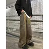 Kawa Czarne skórzane spodnie Mężczyźni moda moda mody Casual Spodnie Męs