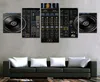 Modułowy obrazek wystroju domu obrazy Płótna nowoczesna 5 sztuk muzyka DJ Console instrument mikser Plakat do salonu Art4359400