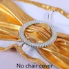 50pcs/Lot Metallic Gold Silver Chair Sashes Chair Decoration Dandex Cover Band for Party Decor Birthday 231227