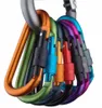 سبيكة الألومنيوم 8cm carabiner dring سلسلة مفاتيح مقطع متعدد الألوان Keyming Keyring Snap Hook Outdoor Travel Kit Quickdraws DLH0569868025