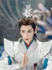 شخصيات Wuxia Swordsman Warrior Hair Crown Associory Metal Style Style Hanfu Hairband Crown Wushu Style