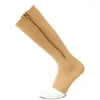 Women Socks Sports Zipper Compression Sock Pressure Leg Prevent Varicose Veins Ladies Stockings