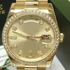 Originalverpackungszertifikat Herrenuhren 118348 Gelbgold mit Diamantlünette 36 mm Asia 2813 Uhrwerk Automatik 307N