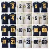 Michigan Wolverines Limited College Jersey 4 Jim Harbaugh 2 Woodson 5 Peppers 10 Brady 21 Howard 88 Butt White White Navy Blue Football J Football J