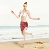 Swimwear femminile sexy Women Chiffon Pareo Witch Bat Ghost Cover Up Wrap Sill Skirt Beach Wear Swimsuit Bikini UPS UPS