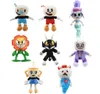 Enfants en peluche jeu Cuphead Mugman Ms Chalice fantôme roi dés Cagney Carnantion 13Styles poupées jouets pour garçons filles cadeau Toy334k3695975