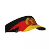 Bandeiras de chapéu de sol do verão do verão da Alemanha Oriental Visor UV Protection Sports Tennis Golf Running Sunselred Cap