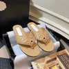 Luxury channel Embroidered Fabric Slide Leather Lady Wedding Party Slippers Designer Slides Women Summer Beach Walk Sandals Low heel Flat slipper Shoes 35-41