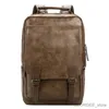 Laptop Cases Backpack Sac à dos de luxe de grande capacité pour hommes, sac de voyage en cuir souple, sac d'école Simple pour étudiant, sac décontracté pour ordinateur portable