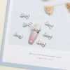 Nail Art Decorations 10Pcs Bow Nails Charm Ballet Pearl Cute Alloy Decoration Kawaii Red Gold Black French Design Accessories