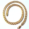 Klassisk mäns 18k Real Yellow Solid Gold Chain Halsband 23 6inch 10mm SQCKFTU Queen66250C