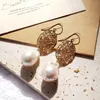 Dingle örhängen Lily Jewelry 2023 Trendy Chic 925 Sterling Silver Real Pearl Drop Earring Barock Women Christmas Gift