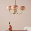 Chandeliers Modern Bauhaus Light Pink/white/orange Children's Room Glass Chandelier LED Living Bedroom Home Decoration