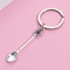 Keychain for Women Men Spoon Knife Crown Metal Keys Chains Birthday Gift Wholesale Fashion Jewelry