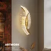 Duvar lambaları IWP Nordic Bakır Lamba İç Dekor Kanat Sconce Yaratıcı Melek Işık Koridor Yemek Oturma Odası Yatak Odası Merdiven Bar