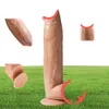 Ciało 12 cali Ogromne realistyczne dildo wodoodporne elastyczne penis z teksturowanym walem i mocną kubek ssącą zabawkę seksu F1776427