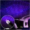 Decorative Lights Car Upgrade 2X Romantic Led Starry Sky Night Light 5V Usb Powered Galaxy Star Projector Lamp For Roof Room Ceiling D Otfnm