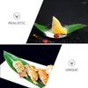 Conjuntos de vajillas 100 PCS Accesorios de restaurante japonés Bandeja Plato de sushi Adorno Mat Hojas Plato frío Hoja falsa