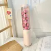 Wholesale ocean shipping new soap artificial flower hug bucket bouquet round long paper tube eternal flower flower box for Valentine's Day gift