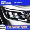 Car Accessories Headlight DRL Daytime Running Light Streamer Turn Signal Indicator For Nissan Navara NP300 LED Headlight 17-20