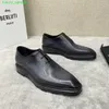 BERLUTI Chaussures Habillées pour Hommes Chaussures Oxfords en Cuir Berlut's New Venezia Chaussures Oxford en Cuir de Veau Brossé pour Hommes Chaussures Oxford en Cuir à Motifs Scritto HB8K