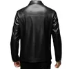 Höst- och vintermäns läderjackor PU Fashion Locomotive Jackets Slim Leather Men's High-kvalitet Casual Jackets S-3XL 231228