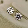 Высококачественные S925 Sterling Silver 2ct 4ct Cz ​​Diamond Stud Серьги с цирконом камнем женщины мужски свадьба день рождения подарок Bijouterie233i