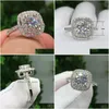 Cluster Rings Crystal Bling Zircon Diamond Rings Fashion Fine Jewelry Engagement Wedding Gemstone Ring Gift Will And Drop D Dhgarden Dhxs4