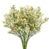 Kwiaty dekoracyjne 5 widelców sztuczny kwiat symulowany gipsophila świąteczny ślub ślubny bukiet wystrój domu wazon wazon Pyga
