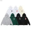 Ami Han China-chic Big Love Loose Towel Embroidery Couple Commuting Casual Hooded 320g Chinese Cotton Sweater