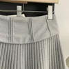 Kjolar ull veckad minikjol inom shorts söt hög midja a-line kort koreanskt mode 2024 kvinnokläder dropship