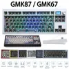 GMK67 GMK87 Kit austauschbare mechanische Tastatur Bluetooth 24G Wireless RGB Hintergrundbeleuchtung Dichtungsstruktur 3mod angepasst 231228