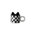 Mugs Checkerboard Mug Covered Ceramic Water Cup Office Women's Design Sense Niche Creative Coffee