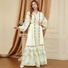 Ubranie etniczne Autumn muzułmańskie kobiety kwiat swobodny abaya długa sukienka maxi indyka eid impreza kaftan islam dubai arabskie suknie maroko jalabiya