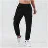 Lu Yoga Pant Lemon Algin Pantaloni da uomo Sport per il tempo libero Outdoor Leggings ad asciugatura rapida Tessuto allentato Fasciatura per i piedi Tuta da fitness Mountainee Dholc