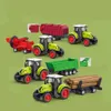 Véhicule d'ingénierie agricole à inertie pour enfants, jouets de ferme, voiture superposée, camion de riz, cadeau de Construction pour garçons, anniversaire 231228