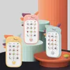 Baby telefon med teether musik ljudtelefon tidig pedagogisk leksaker spädbarn simulering mobil sov leksak födelsedagspresenter 231228