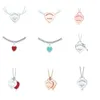 Classic Designer Women's Fashion 925 Sterling Silver Tiffanines Romantic Necklace Pendant Heart Bead Chain Rose Gold Jewelry Birthday Luxury Gift