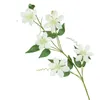 Decorative Flowers Long-lasting Artificial Realistic 5-head Clematis Fake Flower Easy-care Simulation For Wedding Home Decor Decoration