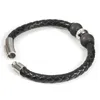 Bracelet magnétique en cuir noir Wollet noir