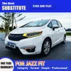 Voor Honda Jazz Fit LED Koplamp 14-19 Auto Koplamp Montage DRL Dagrijverlichting Dynamische Streamer Richtingaanwijzer voorlamp