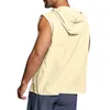 Heren Tanktops Zomer Gym T-shirt Mode Fitness Sport Capuchon Voor Top Mouwloos T-shirt Zwart 2023 Streetwear Vest