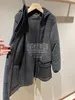 Veste à capuche en fourrure de vison loro pour femme, manteaux gris, automne et hiver