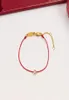 High quality stainless steel designer bangles color rope Single diamond Red Thread Redline Bracelet chain ropes fashion jewelry la8688915