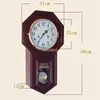 Wall Clocks Wood Retro Clock Mechanism Pendulum Non Tickingclassic Square Face Metal Orologio Da Parete Room Decorarion