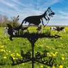 Tak Retro Garden Weather Vane Farm Iron Home German Shepherd Dog Outdoor Roof Decoration 231227