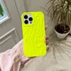 Coque de téléphone froissée en Silicone, jolie coque en TPU souple fluorescente 3D pour iPhone 15 14 Pro Max 13 12 Pro 11