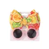 Haarschmuck Baby Mädchen Elastisches Stirnband Bogen Knoten Haarbänder Kleinkinder 2 Teile/satz Runde Sonnenbrille Sommer Boho Nette Reizende Colorf Flo Dhuo5