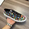 Seashell Barock Greca Sneakers Casual Shoes Designer Män Sko Vit Tjocksoled Greek-Key Motiv Polka Dot Print Round Toe Multicolor Platform Trainers 03