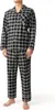 David Archy Men Cotton Raglan Sleepwear Long Sleeve Top Bottom Pajama Lounge